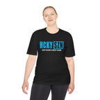 HCKYSZN Every Season Adult Performance Tee - Black/Sky Blue