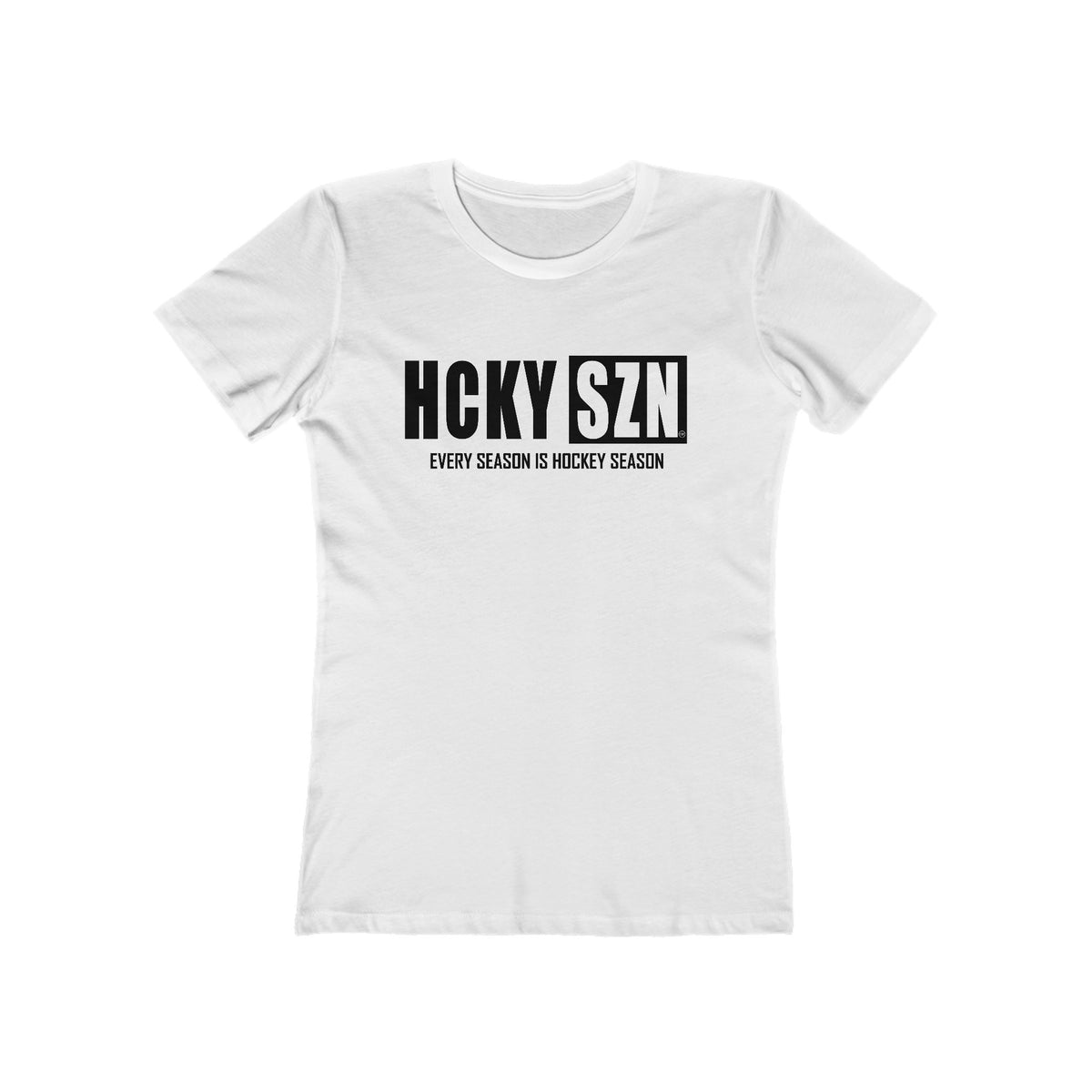 Every Season Is Hockey Season Women's Boyfriend Tee (Black  Logo) - Various Colors