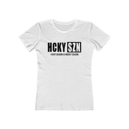 Every Season Is Hockey Season Women's Boyfriend Tee (Black  Logo) - Various Colors