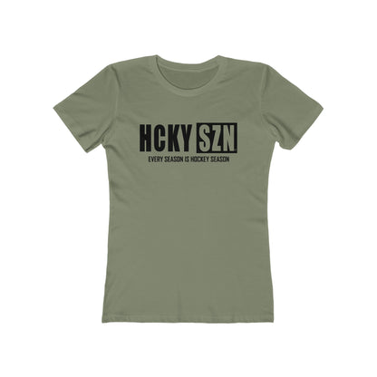 Every Season Is Hockey Season Women's Boyfriend Tee (Black  Logo) - Various Colors