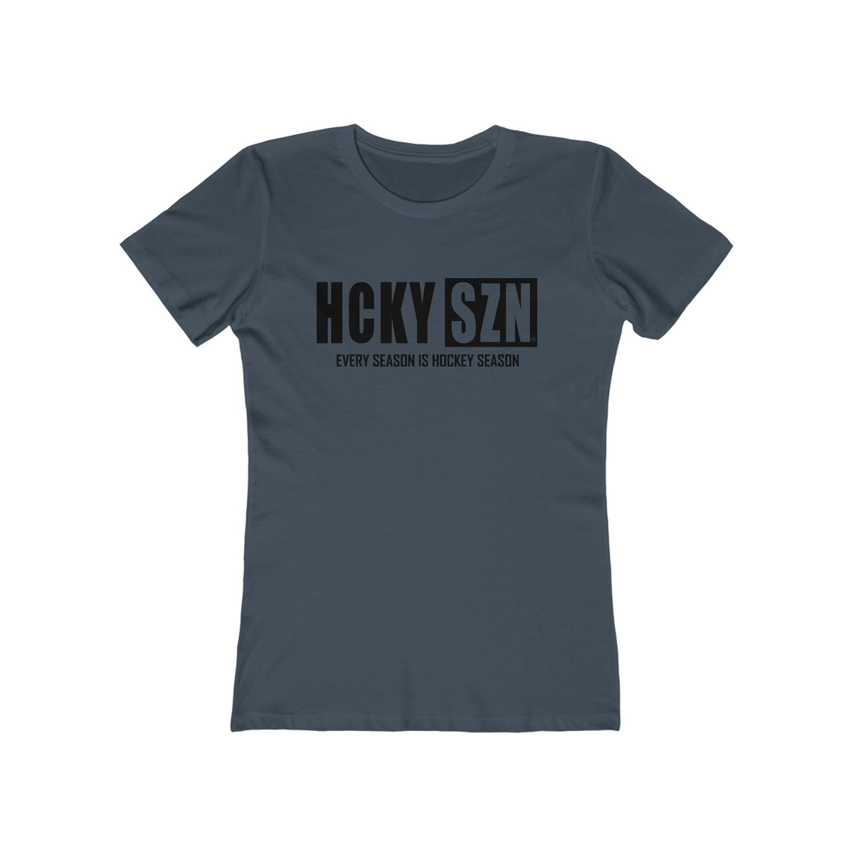 Every Season Is Hockey Season Women's Boyfriend Tee (Black  Logo) - Various Colors