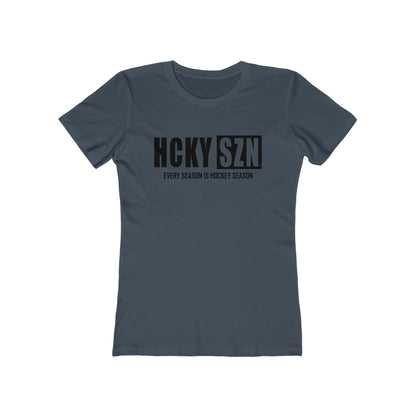 Every Season Is Hockey Season Women's Boyfriend Tee (Black  Logo) - Various Colors