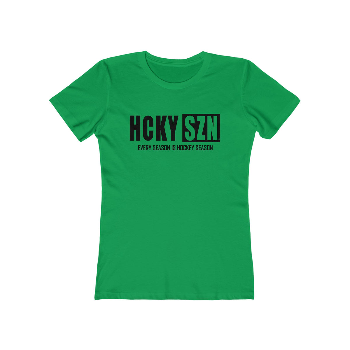 Every Season Is Hockey Season Women's Boyfriend Tee (Black  Logo) - Various Colors