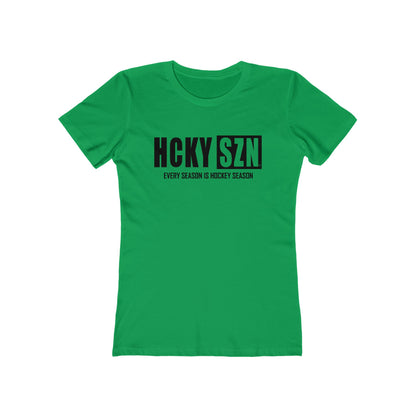 Every Season Is Hockey Season Women's Boyfriend Tee (Black  Logo) - Various Colors