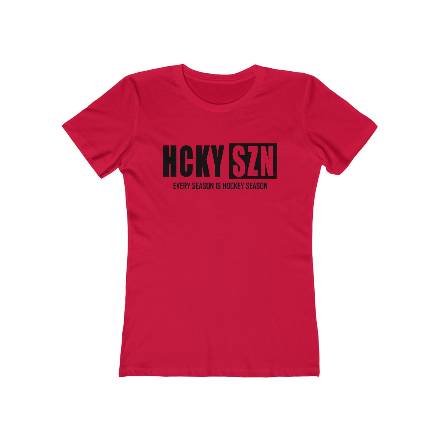 Every Season Is Hockey Season Women's Boyfriend Tee (Black  Logo) - Various Colors