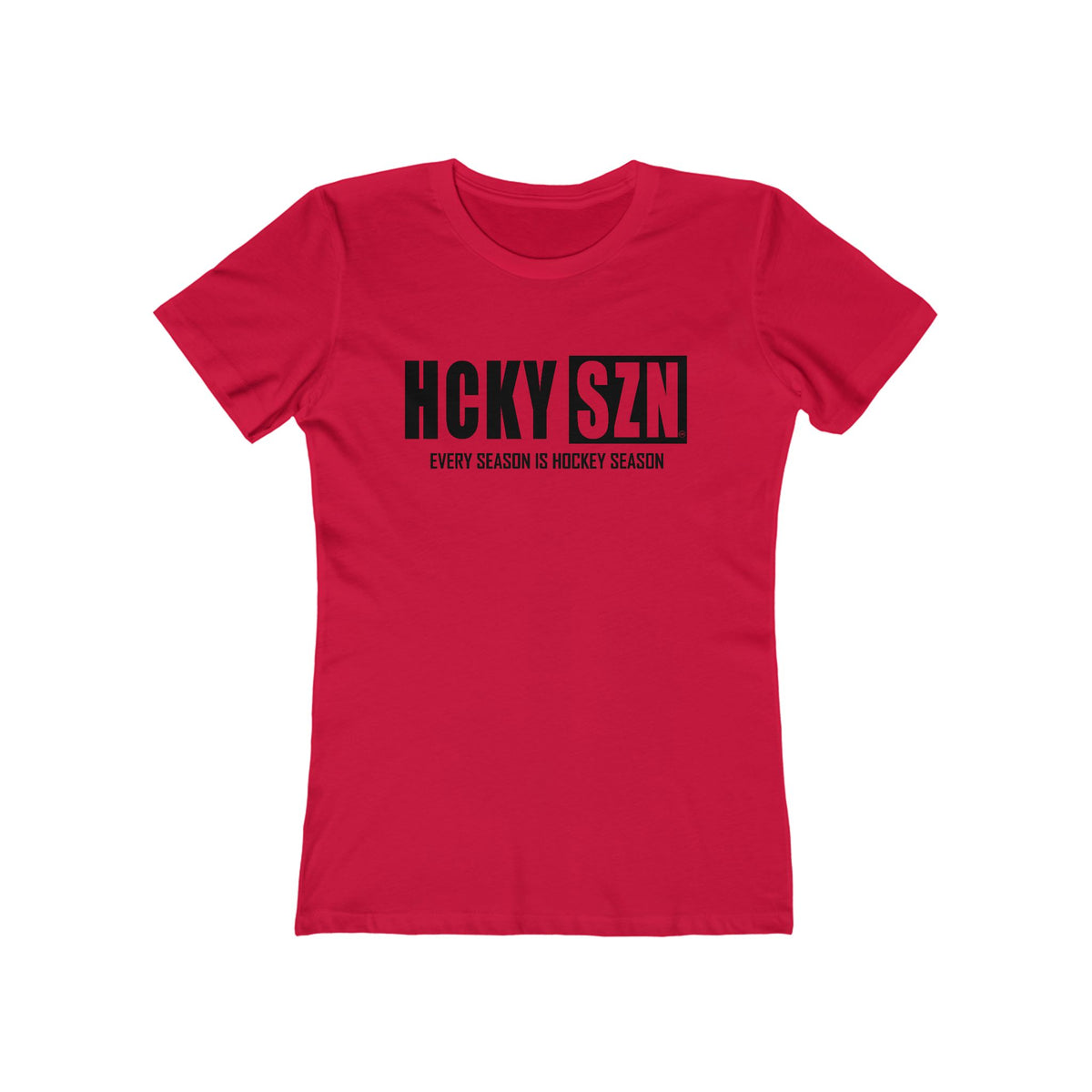 Every Season Is Hockey Season Women's Boyfriend Tee (Black  Logo) - Various Colors