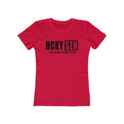Every Season Is Hockey Season Women's Boyfriend Tee (Black  Logo) - Various Colors