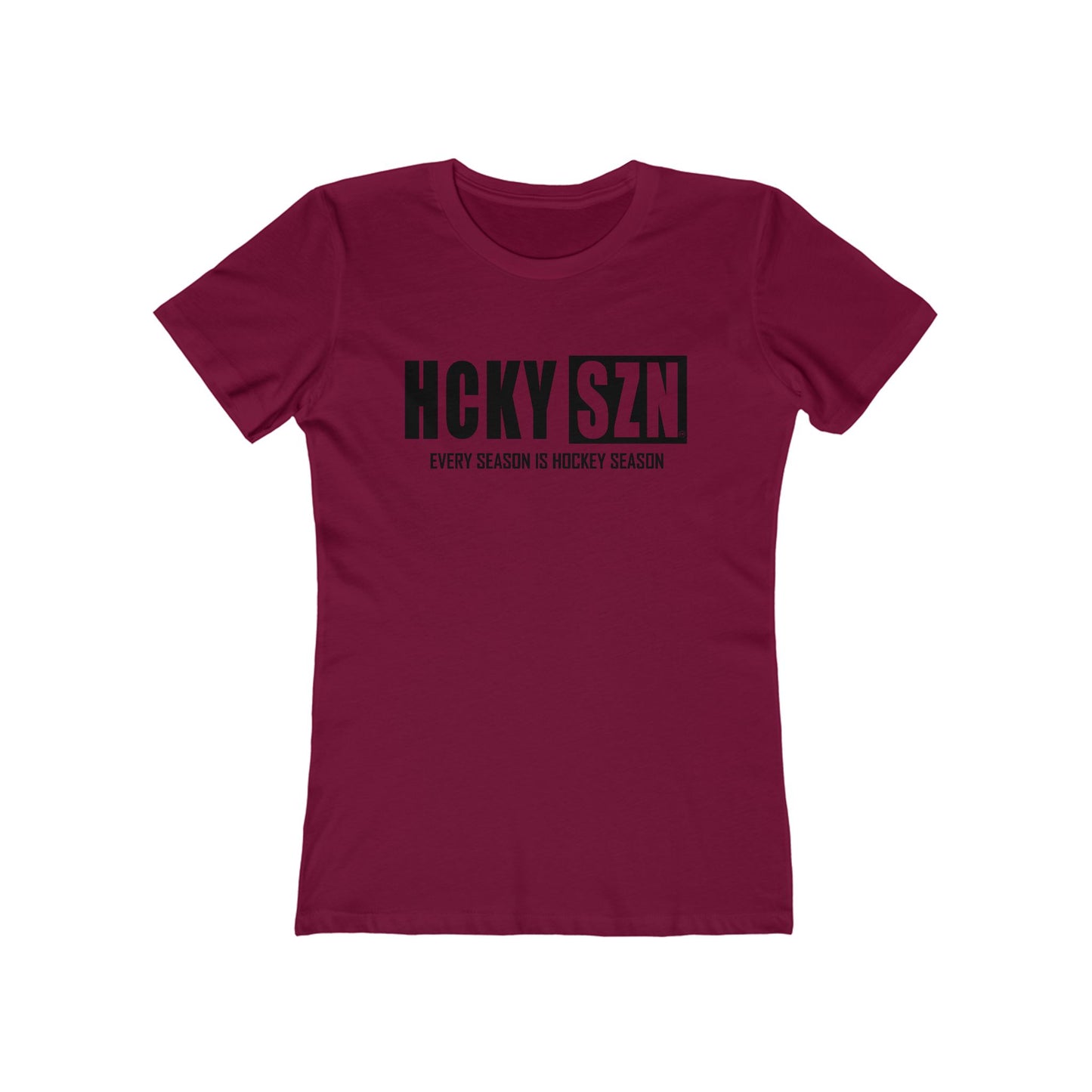 Every Season Is Hockey Season Women's Boyfriend Tee (Black  Logo) - Various Colors
