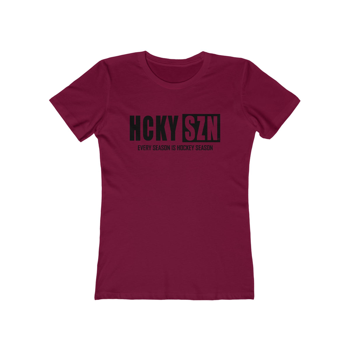Every Season Is Hockey Season Women's Boyfriend Tee (Black  Logo) - Various Colors