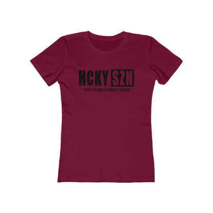 Every Season Is Hockey Season Women's Boyfriend Tee (Black  Logo) - Various Colors