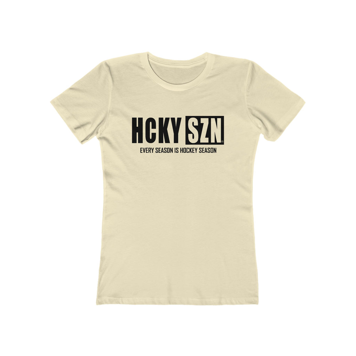 Every Season Is Hockey Season Women's Boyfriend Tee (Black  Logo) - Various Colors