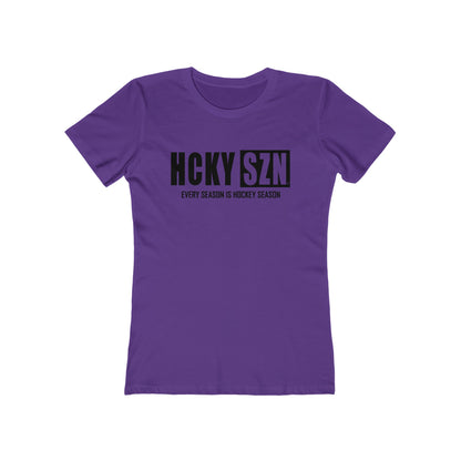 Every Season Is Hockey Season Women's Boyfriend Tee (Black  Logo) - Various Colors