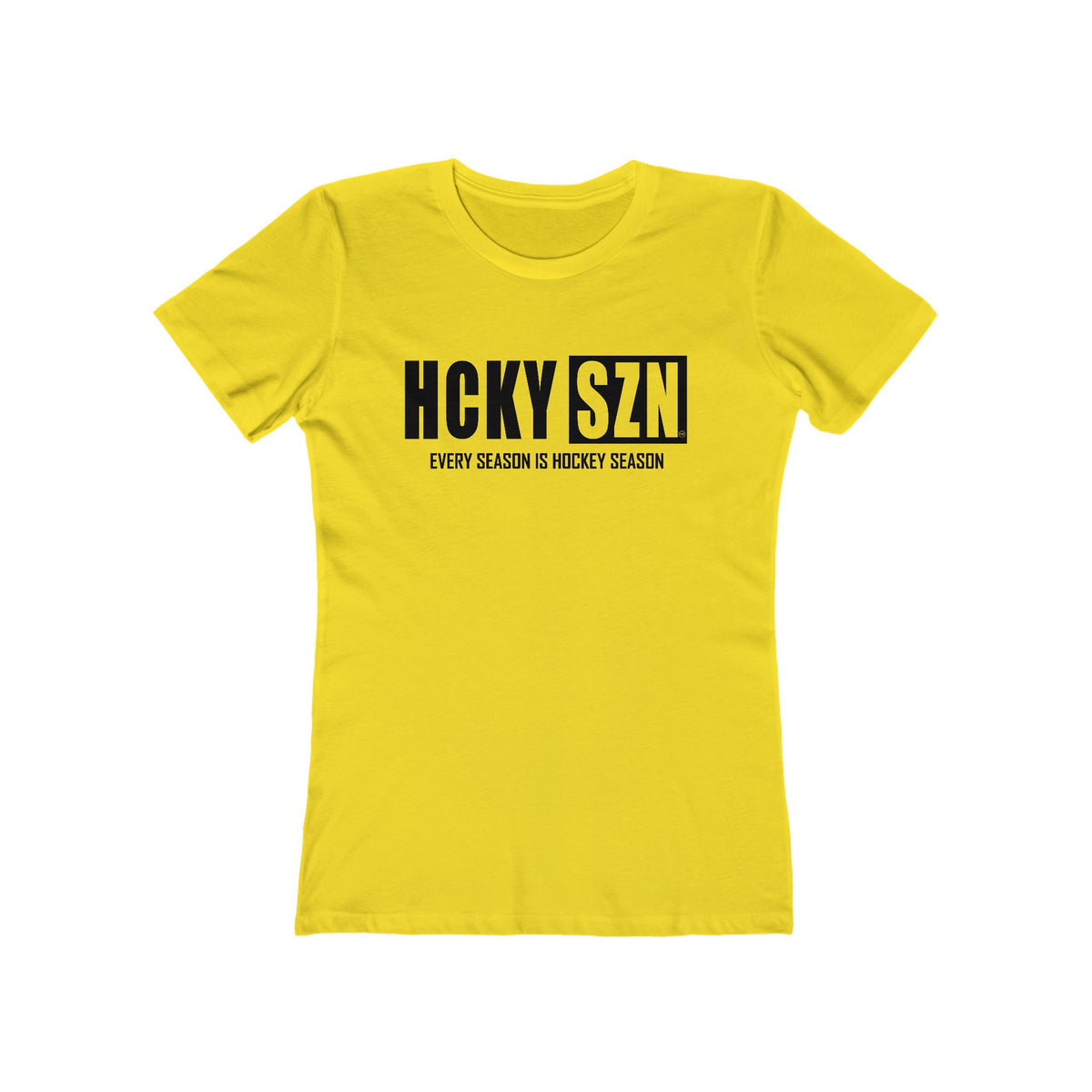 Every Season Is Hockey Season Women's Boyfriend Tee (Black  Logo) - Various Colors