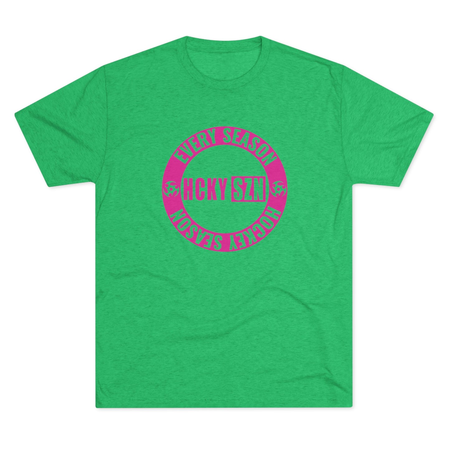 HCKY SZN Circle Logo TriBlend Tee Shirt (Hot Pink) - Various Colors
