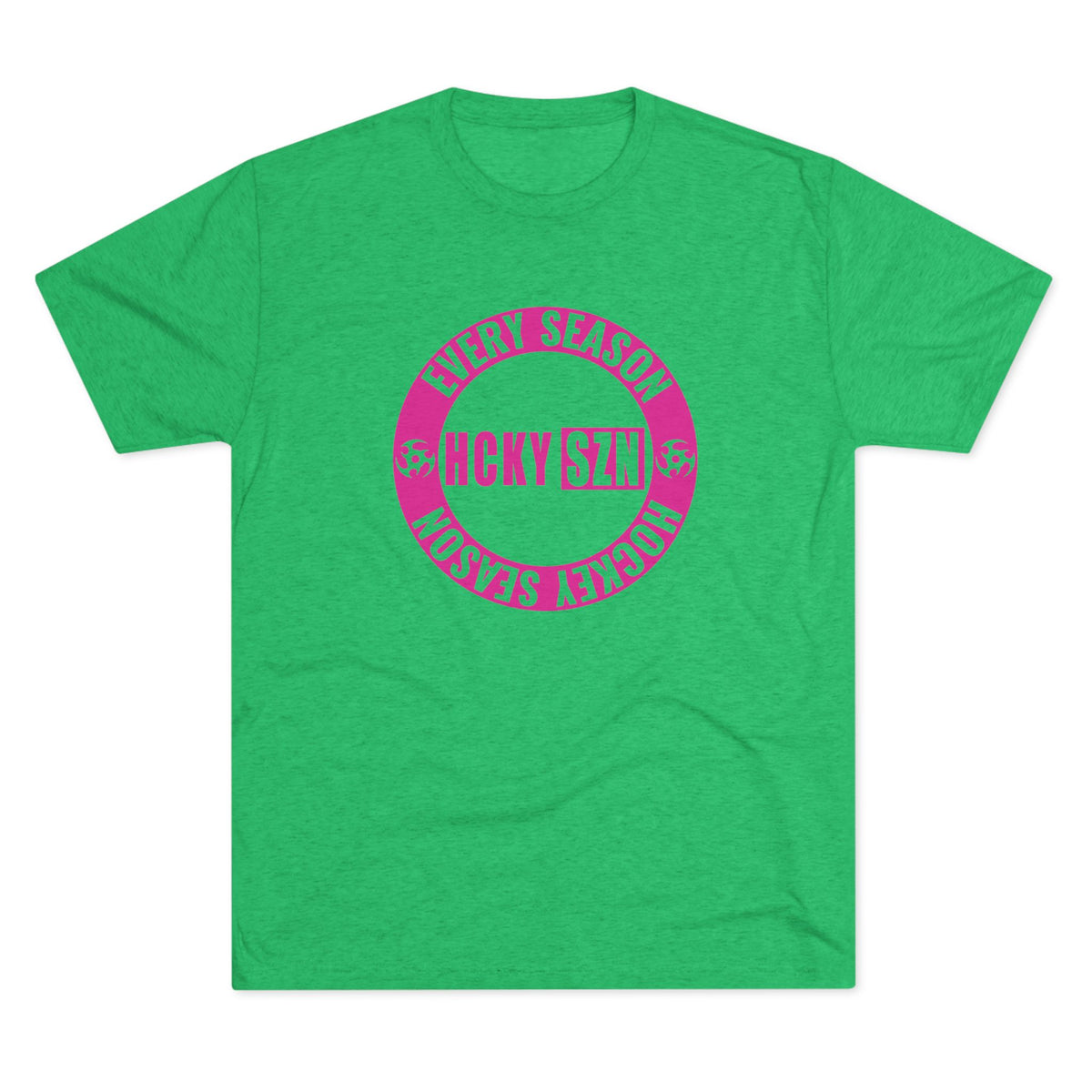 HCKY SZN Circle Logo TriBlend Tee Shirt (Hot Pink) - Various Colors