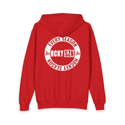 Youth Circle Logo Full Zip Hoodie (Red)