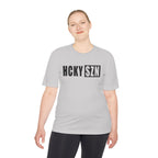 HCKYSZN (Flagship Logo) Adult Performance Tee - Silver/Black