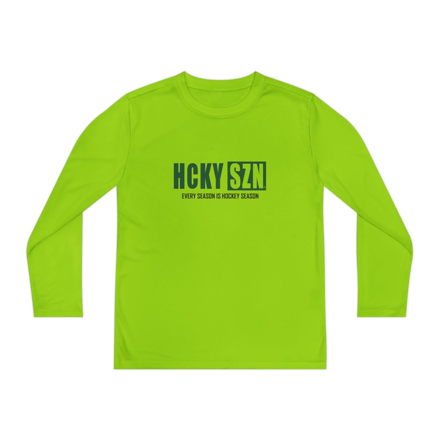 Every Season is HCKY SZN Youth Competitor Long Sleeve Tee (Forest Logo) - Various Colors