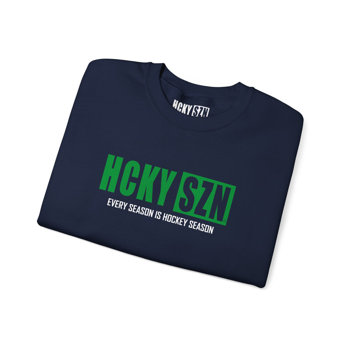 HCKY SZN Crewneck Sweatshirt (Green Logo) - Various Colors