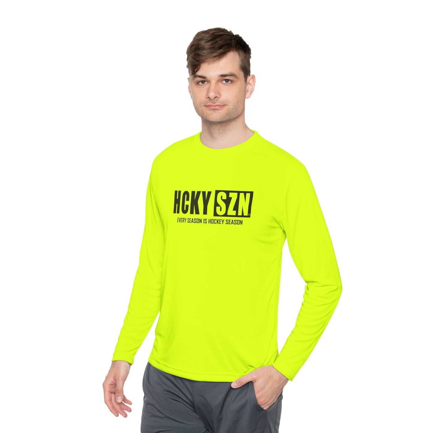 Every Season is HCKYSZN Performance Long Sleeve Tee - Black Logo