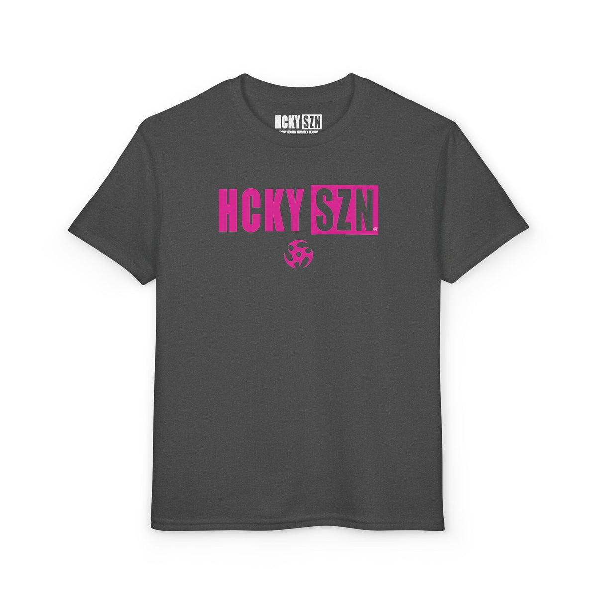 Youth HCKY SZN DryBlend Tee Shirt (Pink Logo) - Various Colors