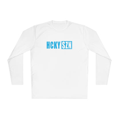 HCKY SZN Performance Long Sleeve Tee (Sky Blue Logo) - Various Colors