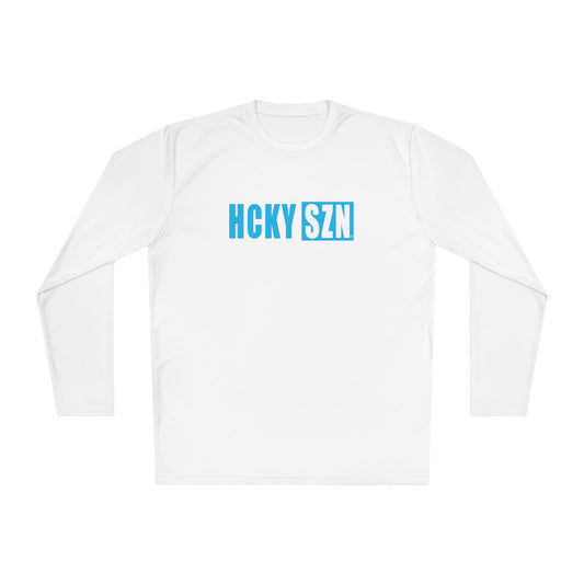 HCKY SZN Performance Long Sleeve Tee (Sky Blue Logo) - Various Colors