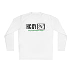 HCKYSZN (Every Season) Long Sleeve Adult Performance Tee - White/Black/Kelly Green