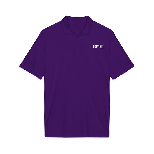 HCKY SZN Embroidered Performance Hockey Polo (Purple)
