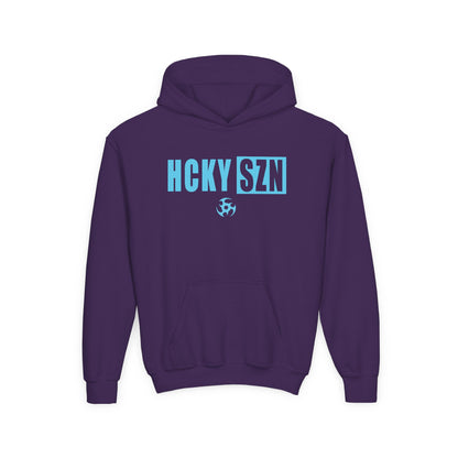 Youth HCKY SZN (Sky Blue Logo) Hooded Sweatshirt - Various Colors
