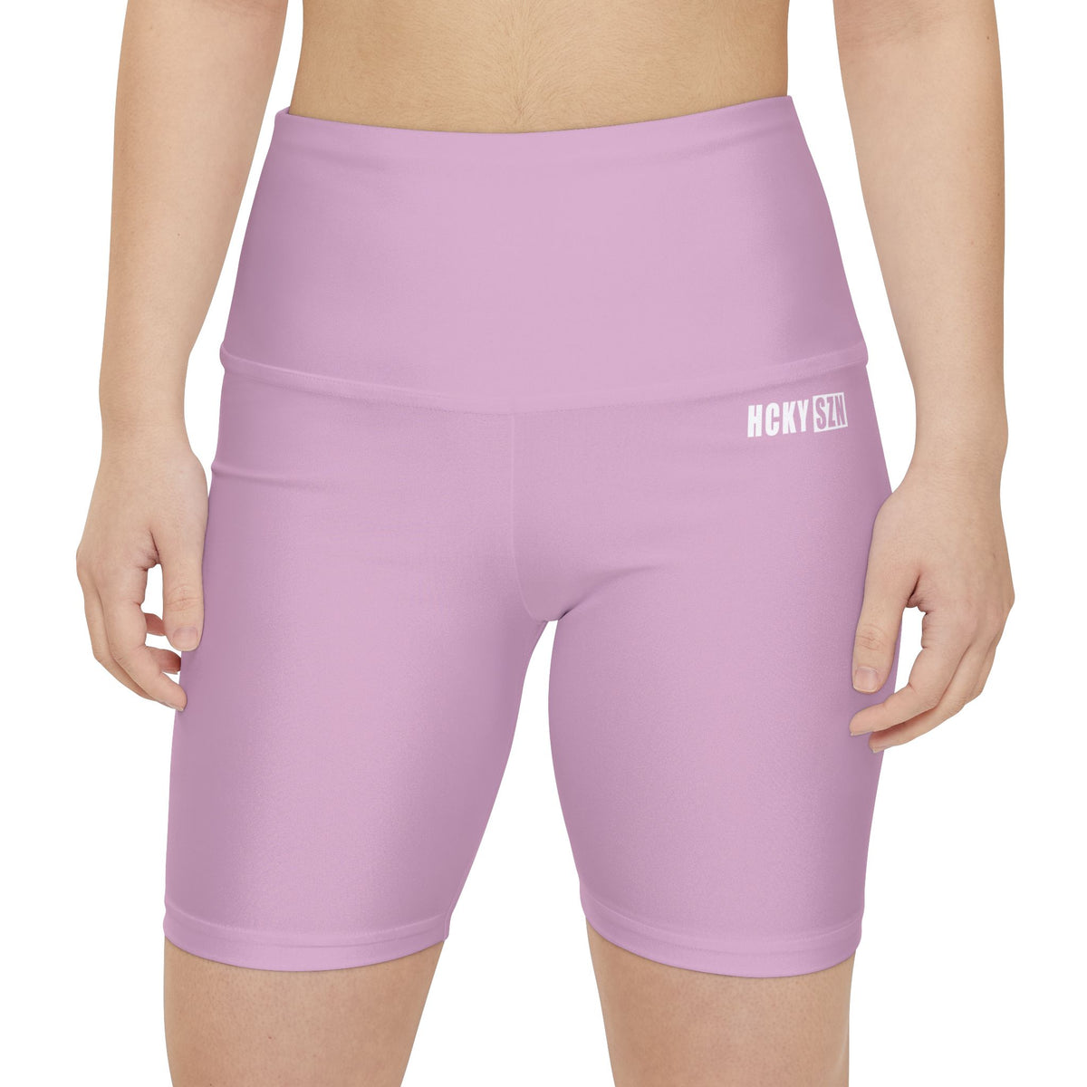 HKY SZN High Waisted Workout Shorts (Dusty Pink)