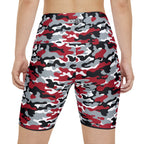 HKY SZN High Waisted Workout Shorts (Buckeye Camo)