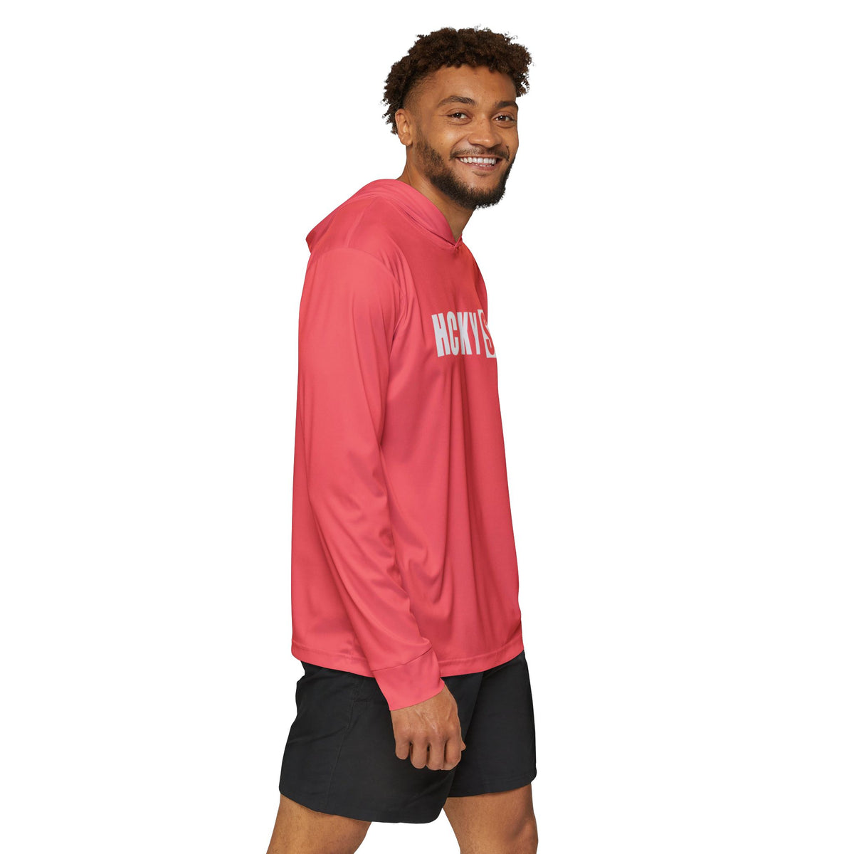 HCKYSZN Big Logo Performance Warmup Hoodie (Peach/White)