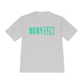 HCKYSZN (Flagship Logo) Adult Performance Tee - Silver/Seafoam