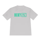 HCKYSZN (Flagship Logo) Adult Performance Tee - Silver/Seafoam