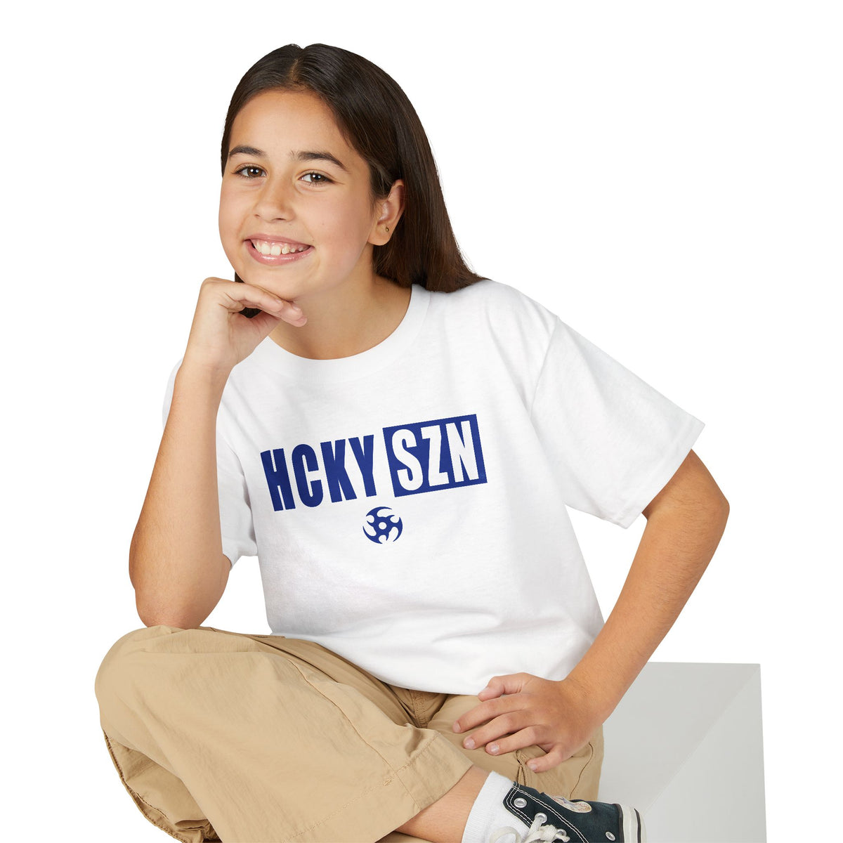 Youth HCKY SZN DryBlend Tee Shirt (Royal Logo) - Various Colors
