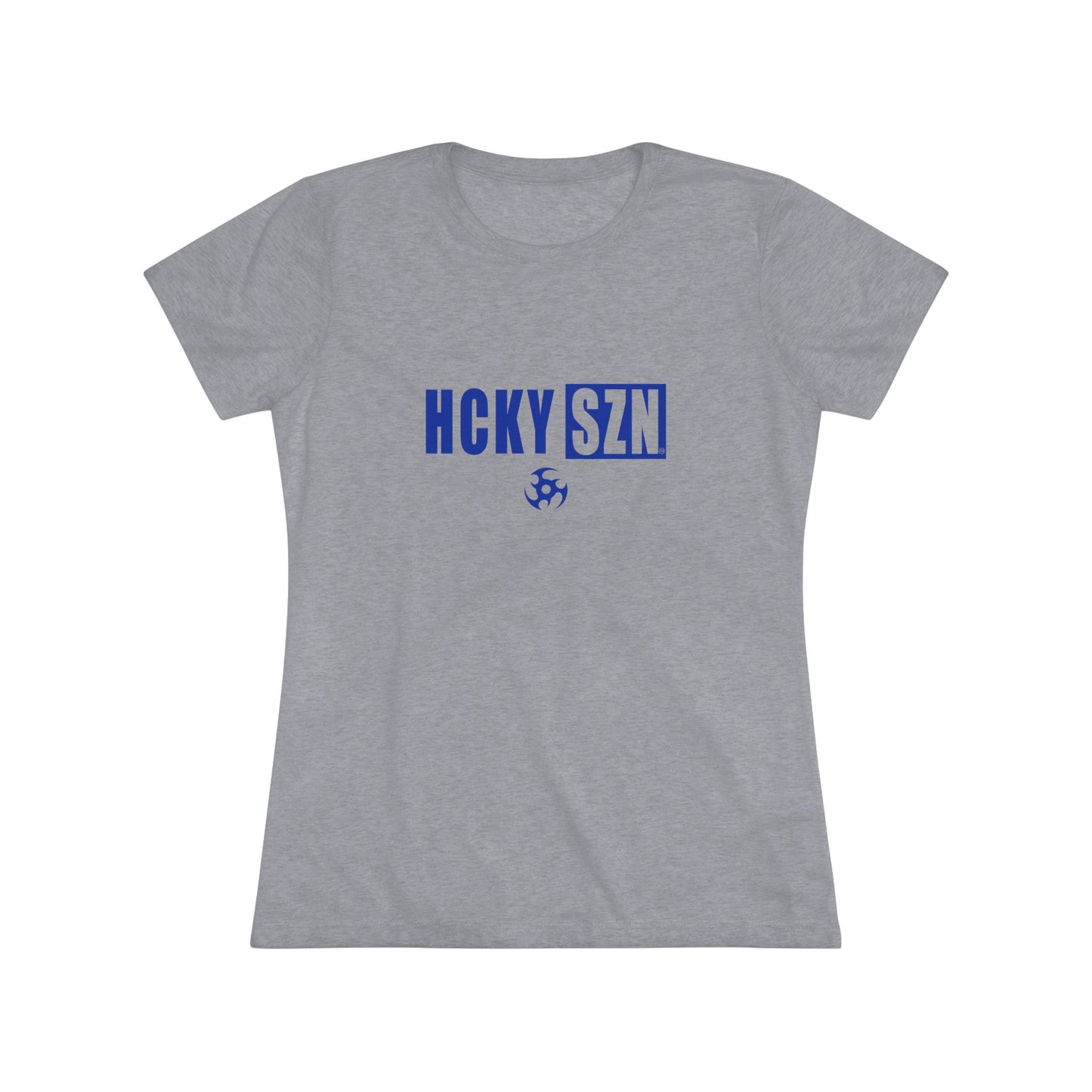 Women’s Hockey Vibe Triblend Tee (Royal Blue Logo)