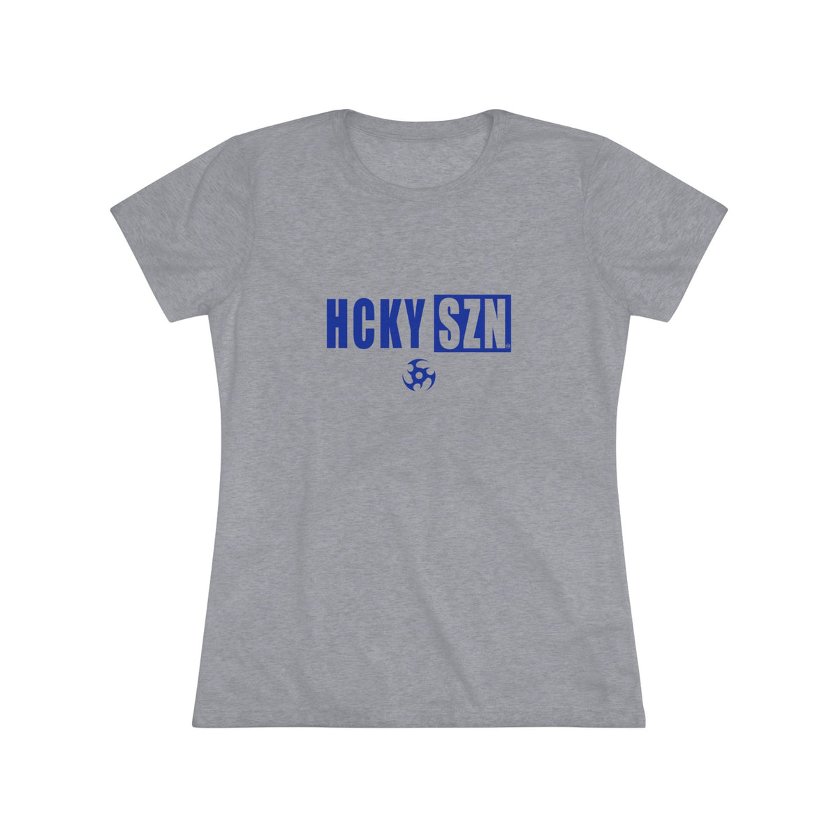 Women’s Hockey Vibe Triblend Tee (Royal Blue Logo)