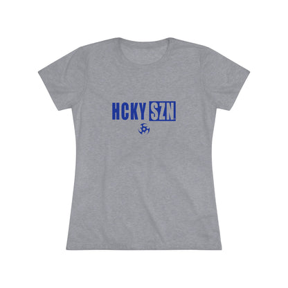 Women’s Hockey Vibe Triblend Tee (Royal Blue Logo)