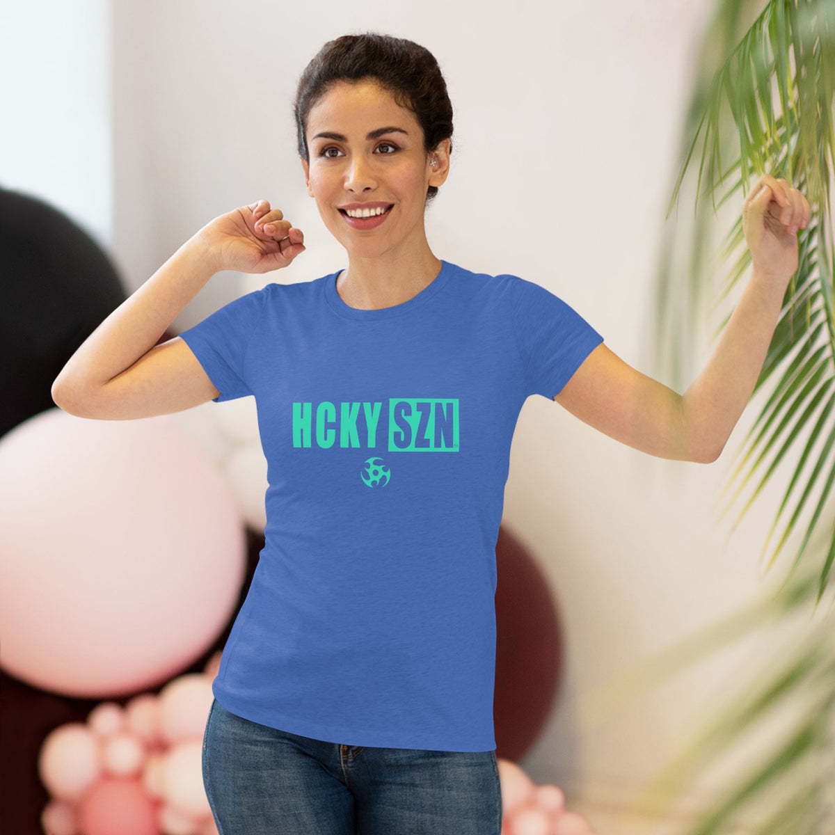 Women’s Hockey Vibe Triblend Tee (Seafoam Logo)