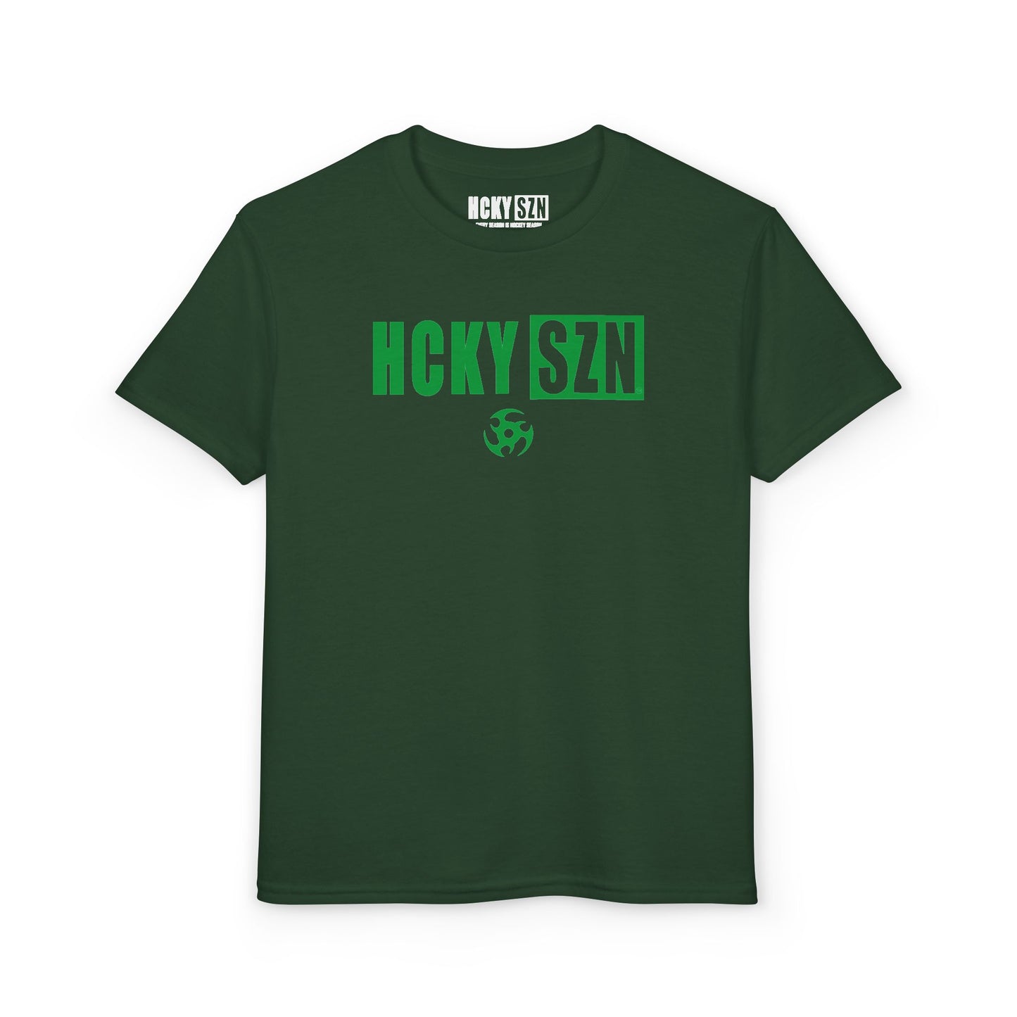 Youth HCKY SZN DryBlend Tee Shirt (Green Logo) - Various Colors