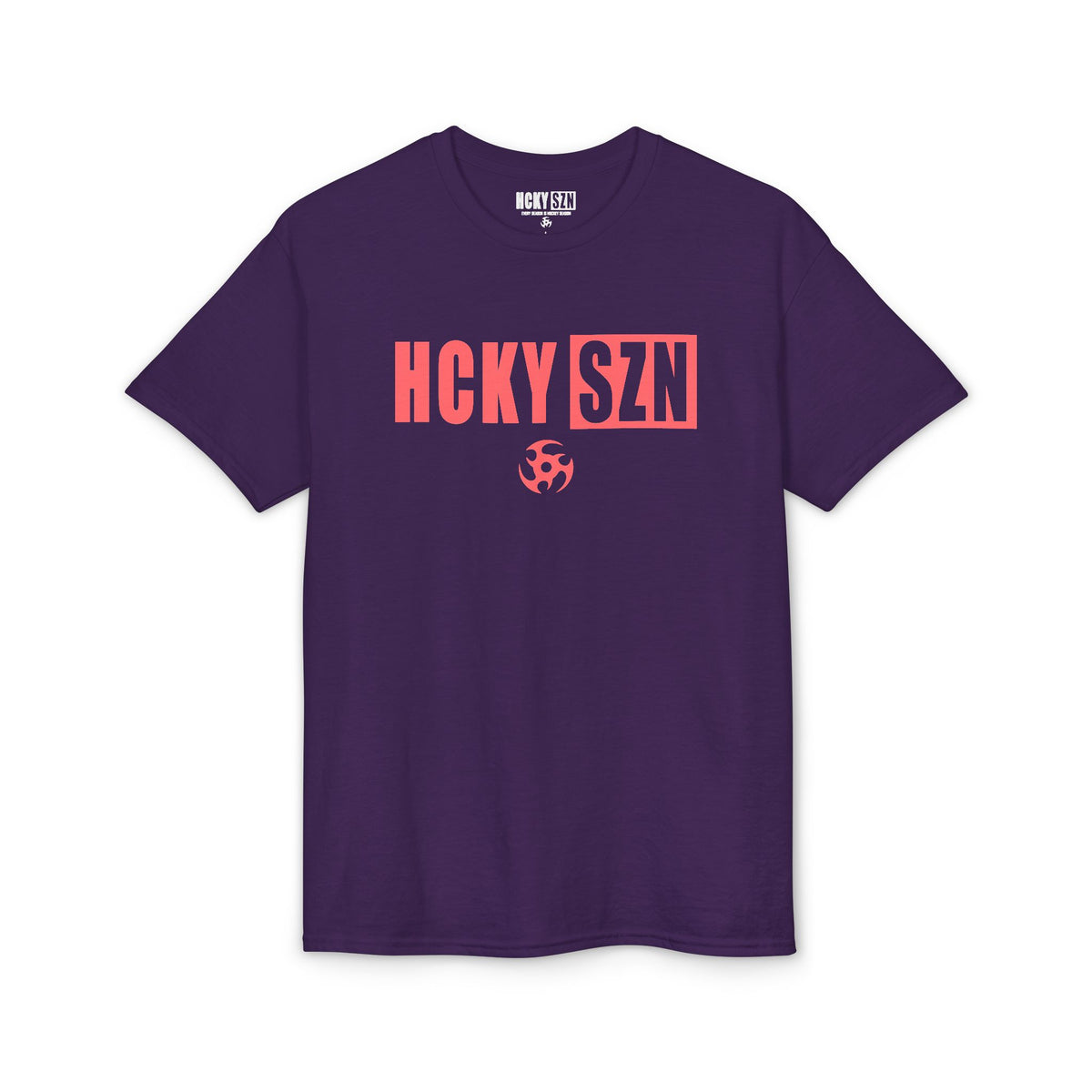 HCKY SZN Simple Star DryBlend Tee Shirt (Peach Logo) - Various Colors