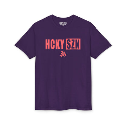 HCKY SZN Simple Star DryBlend Tee Shirt (Peach Logo) - Various Colors