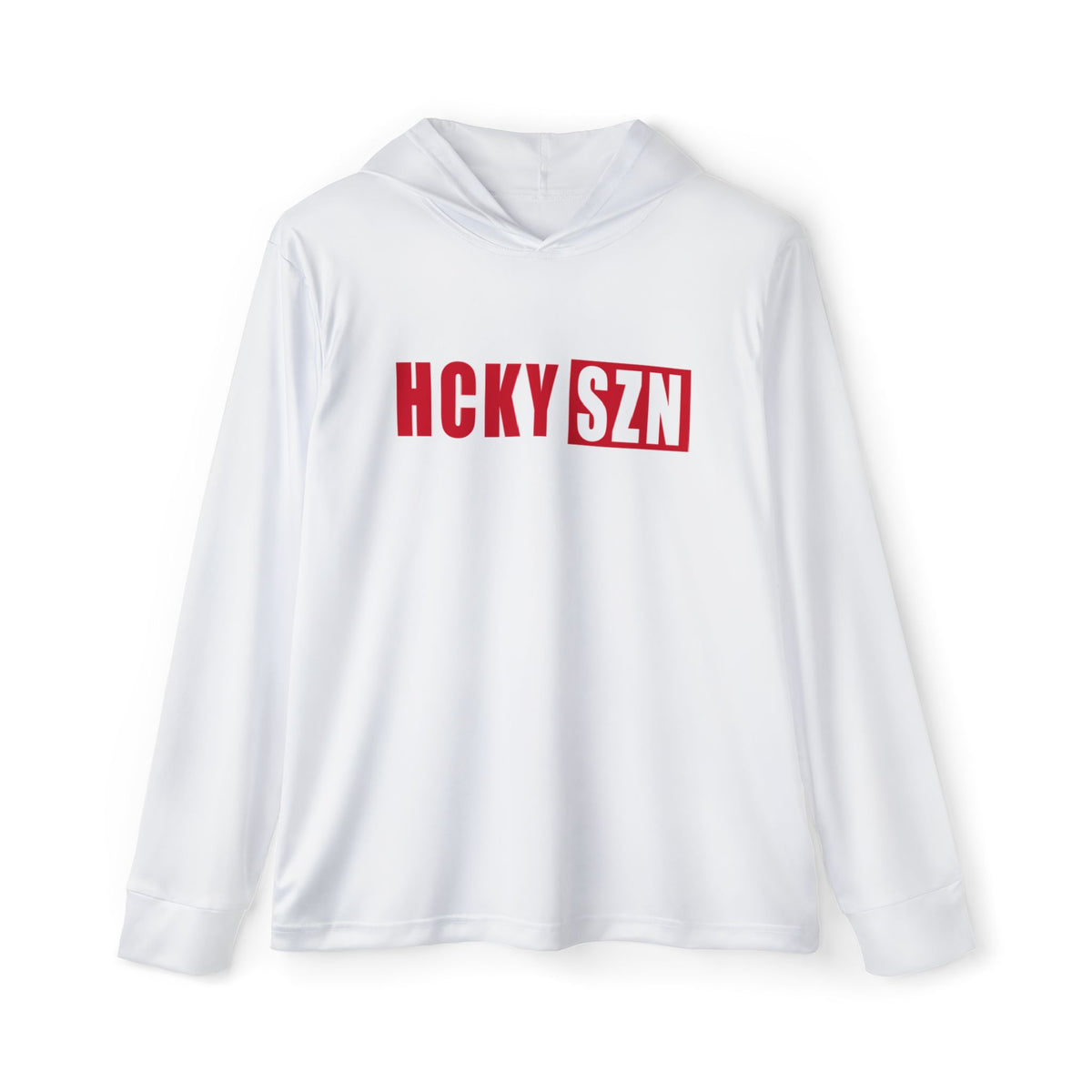 HCKY SZN Big Logo Performance Warmup Hoodie (White/Red)