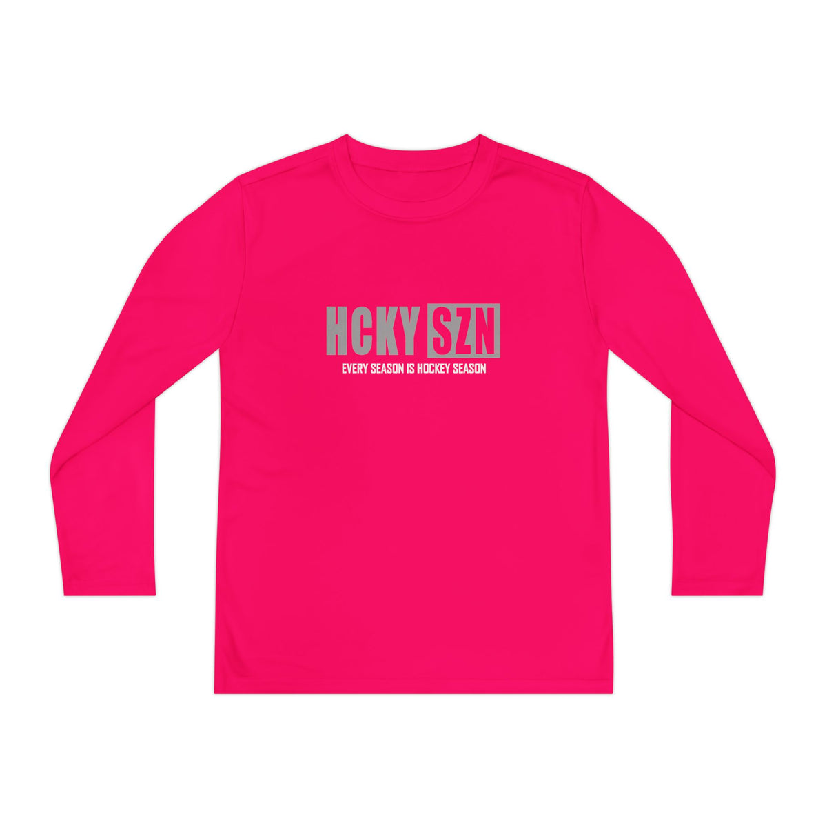 Every Season is HCKY SZN Youth Competitor Long Sleeve Tee (Grey Logo) - Various Colors