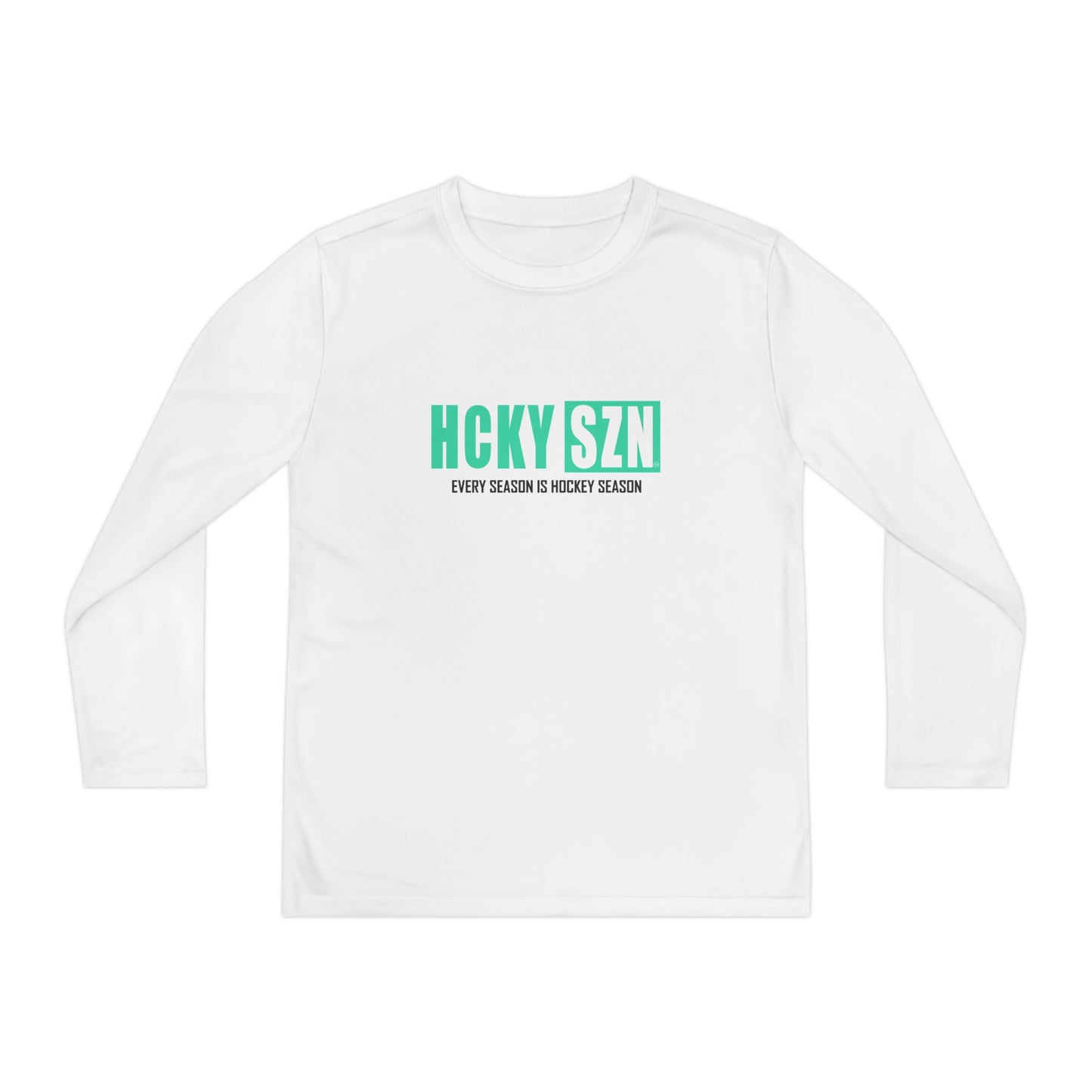 Every Season is HCKY SZN Youth Competitor Long Sleeve Tee (Seafoam Logo) - Various Colors