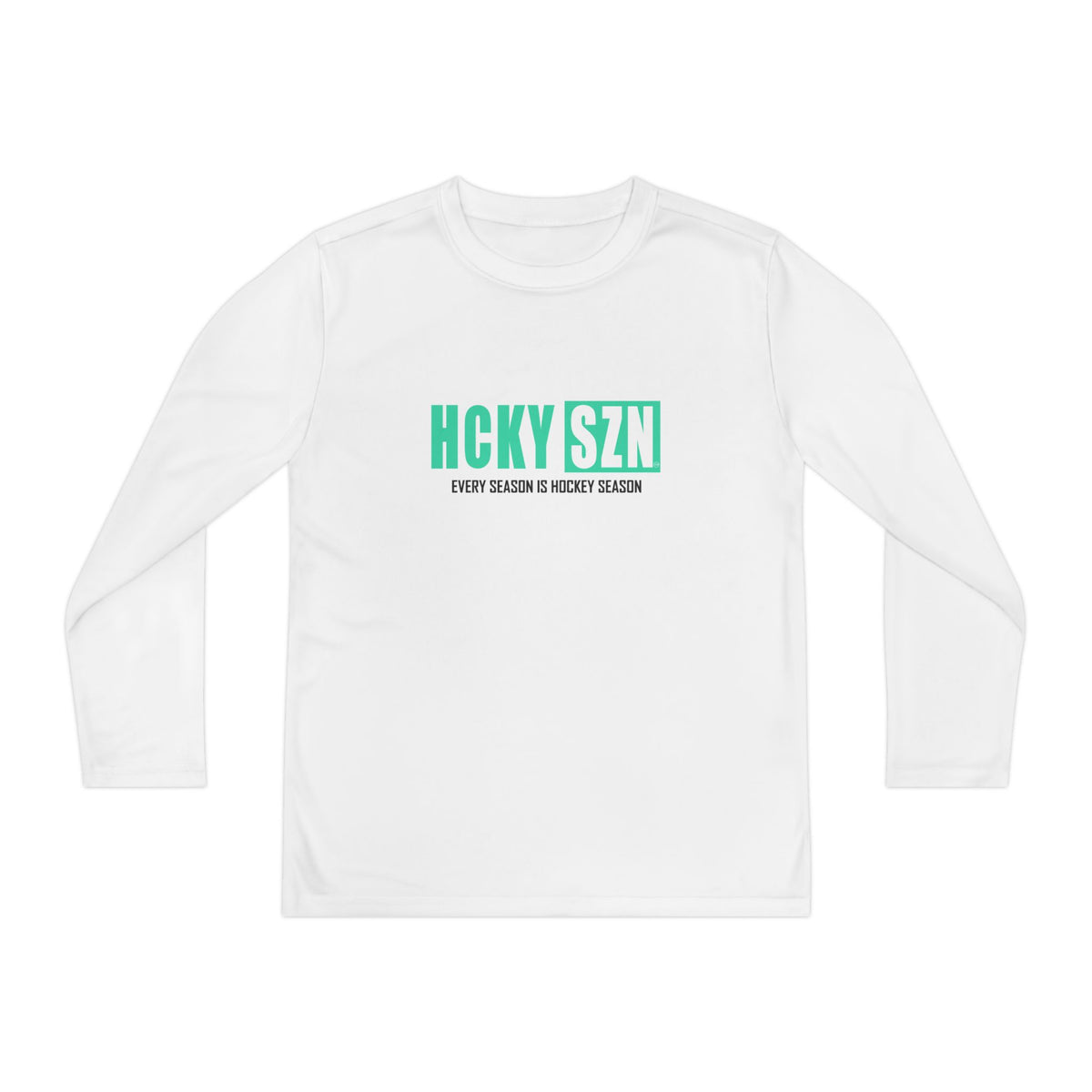 Every Season is HCKY SZN Youth Competitor Long Sleeve Tee (Seafoam Logo) - Various Colors