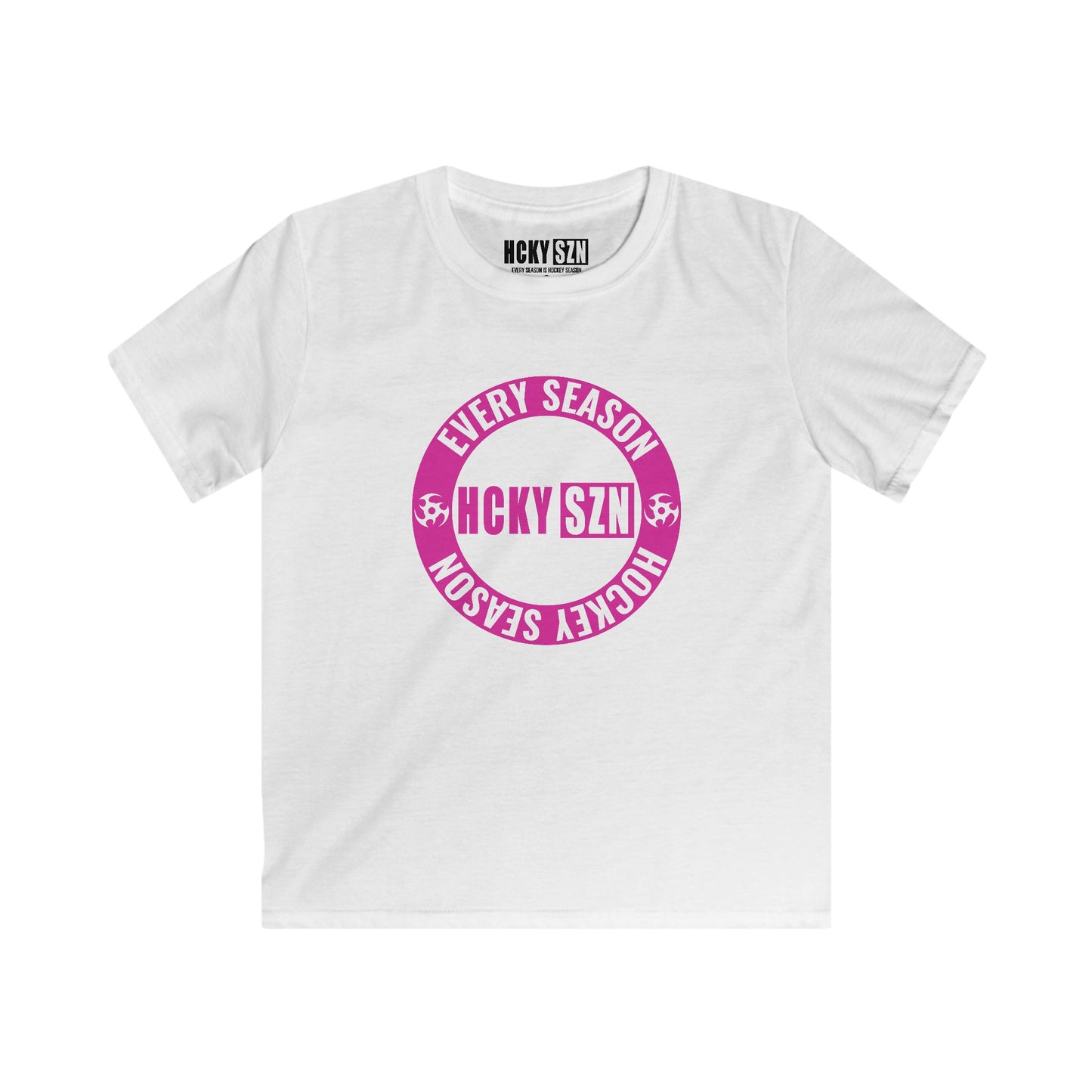 Youth Circle SZN Softstyle Tee (Hot PInk Logo) - Various Colors