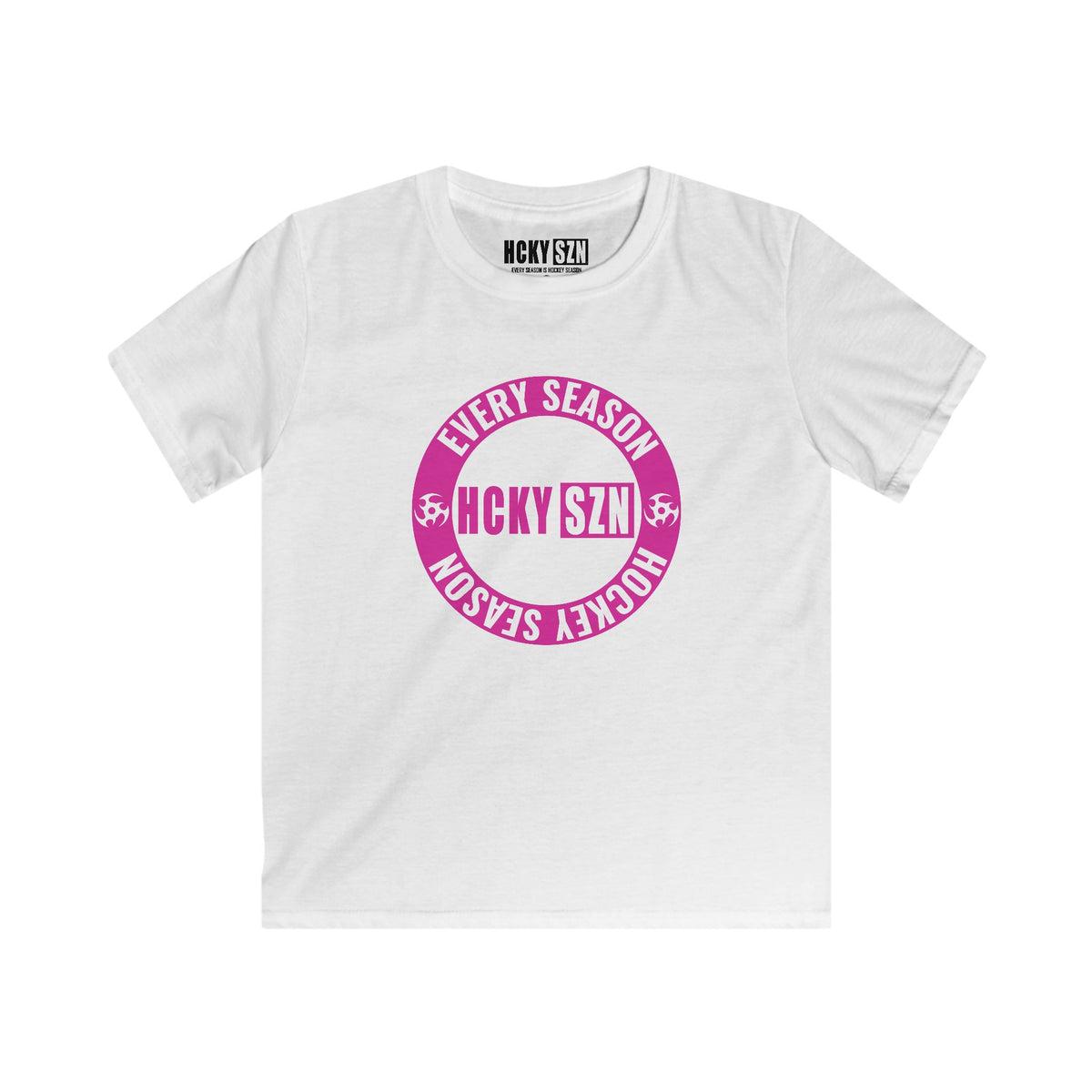 Youth Circle SZN Softstyle Tee (Hot PInk Logo) - Various Colors