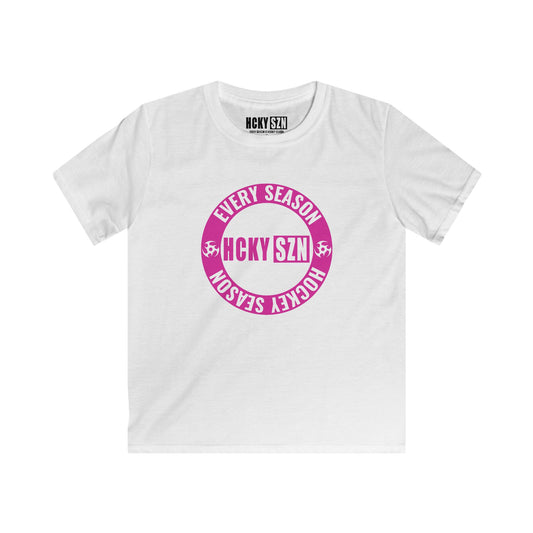 Youth Circle SZN Softstyle Tee (Hot PInk Logo) - Various Colors